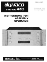 Dynaco Stereo-416 - Service Manual